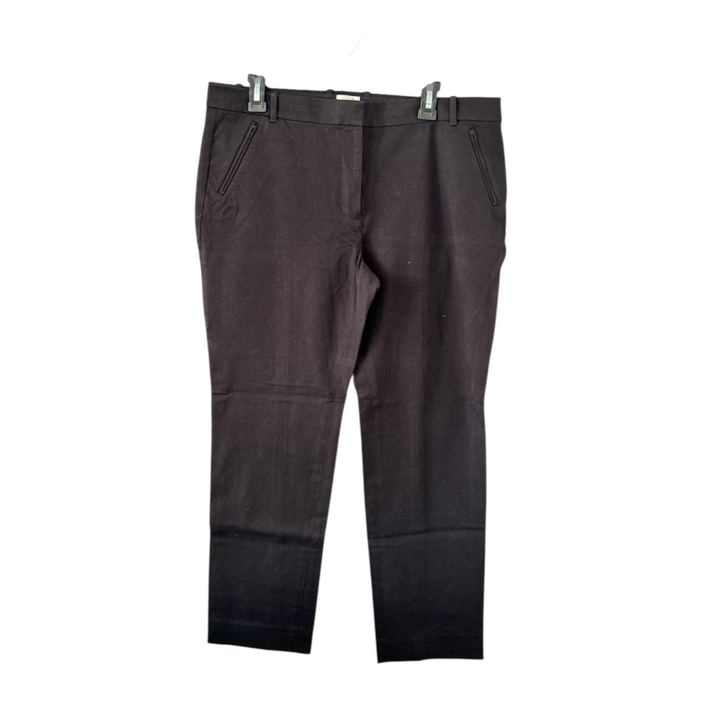 J.Crew Stretch Dark Chocolate Brown Pants Size 14 Regular